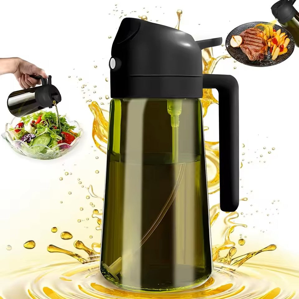Vaporisateur d'Huile 2-en-1, Spray Cuisine Anti-Gaspi pour Cuisiner Plus Sainement