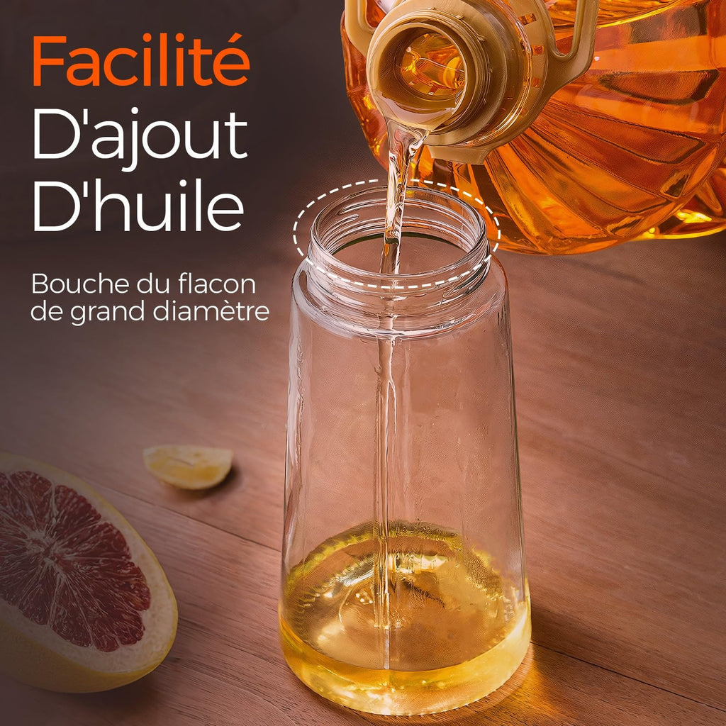 Vaporisateur d'Huile 2-en-1, Spray Cuisine Anti-Gaspi pour Cuisiner Plus Sainement