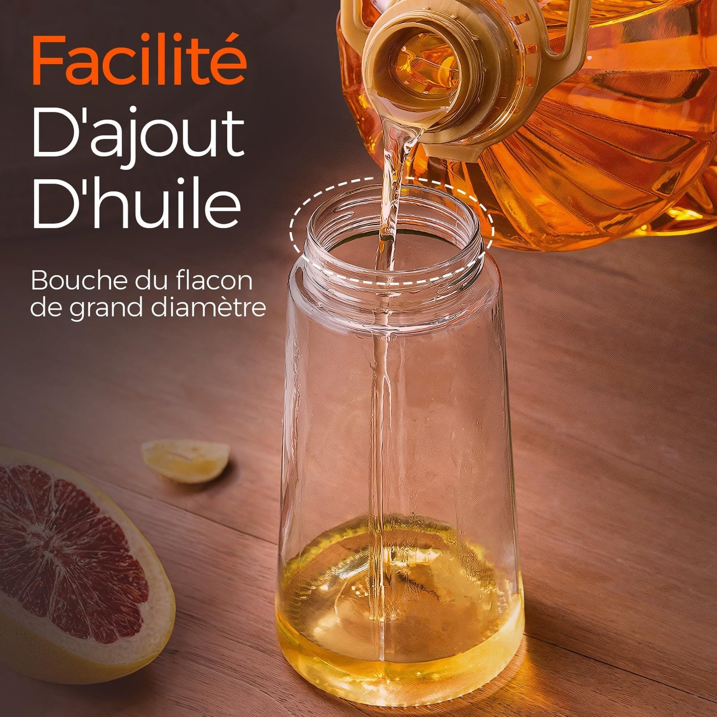 Vaporisateur d'Huile 2-en-1, Spray Cuisine Anti-Gaspi pour Cuisiner Plus Sainement