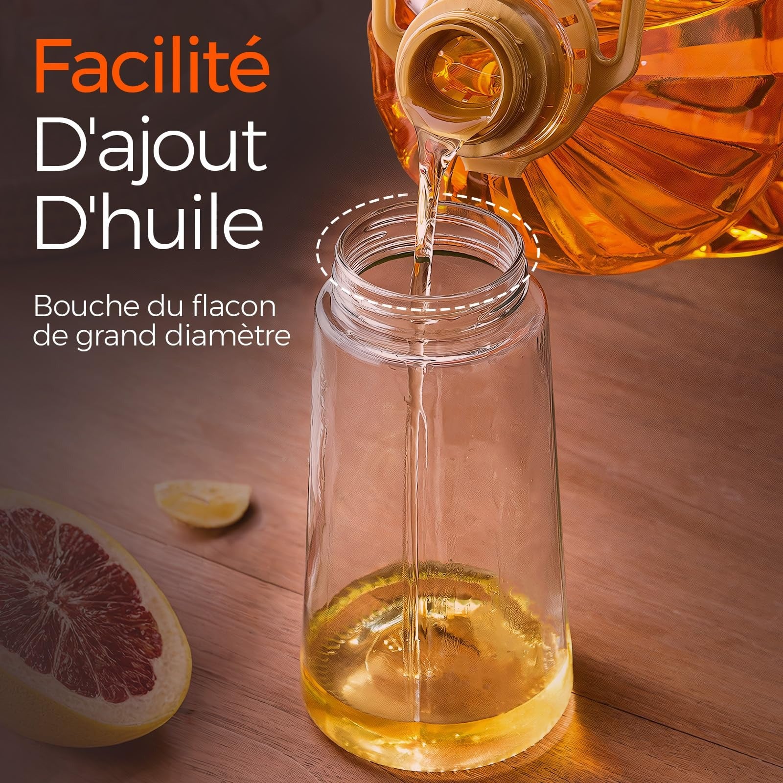 Vaporisateur d'Huile 2-en-1, Spray Cuisine Anti-Gaspi pour Cuisiner Plus Sainement