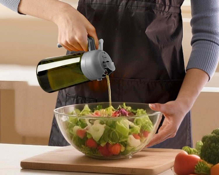 Vaporisateur d'Huile 2-en-1, Spray Cuisine Anti-Gaspi pour Cuisiner Plus Sainement